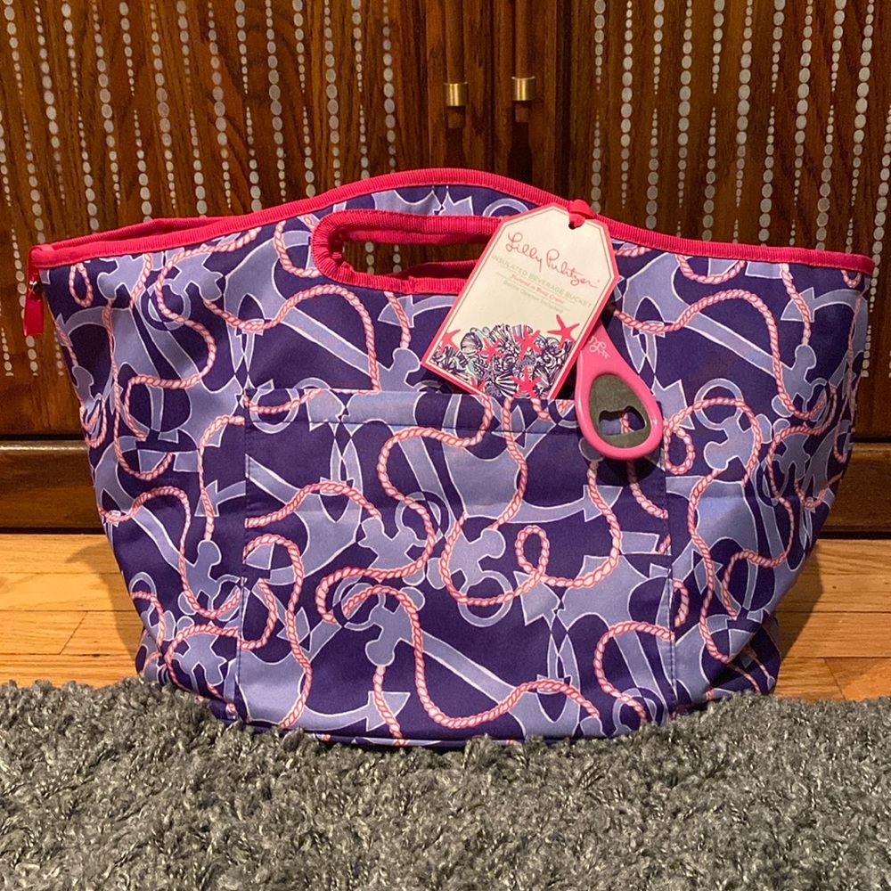 Lilly Pulitzer Insulated Beverage Bucket Nautical Pattern